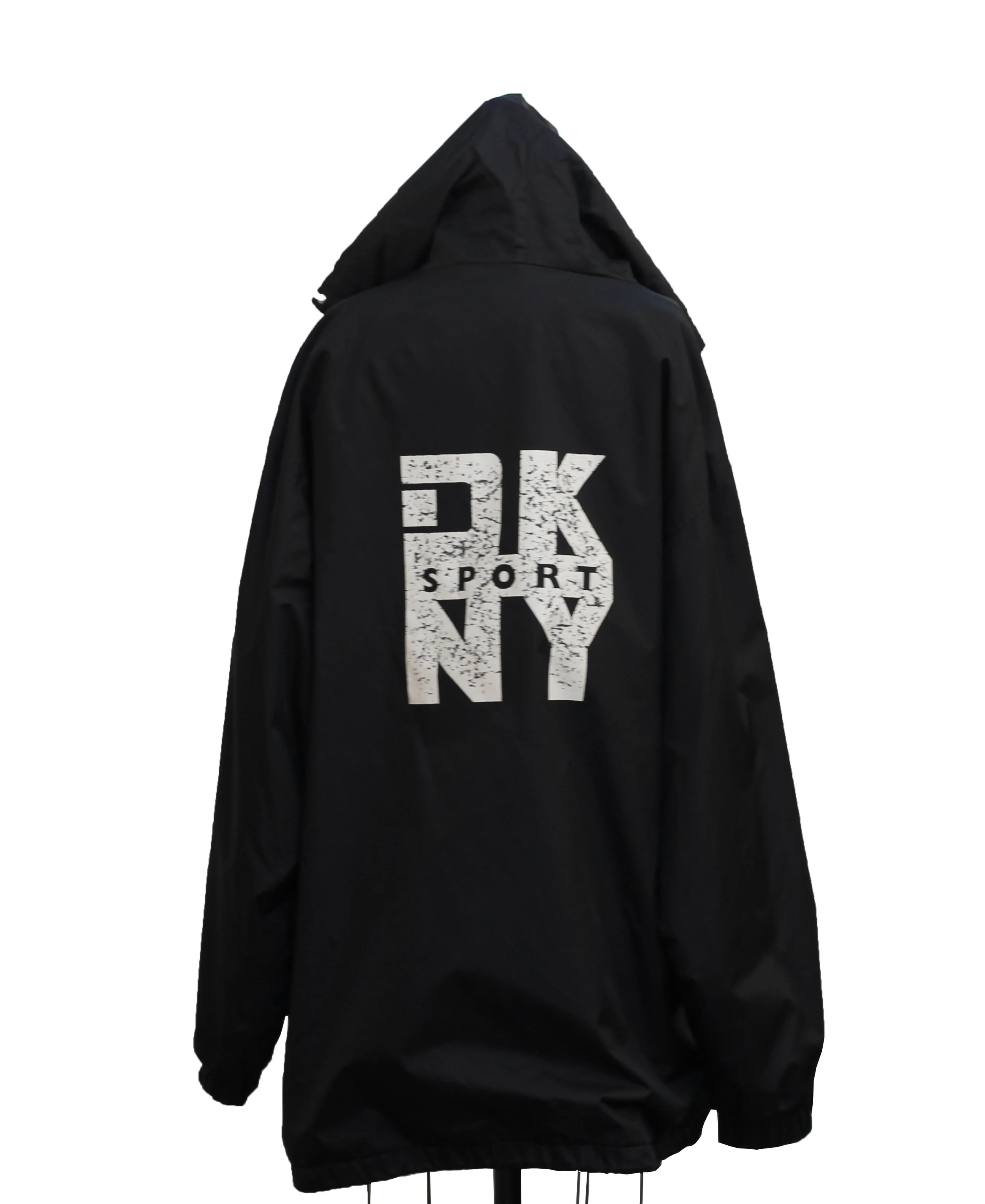 90s DKNY フーデットナイロンコート 黒ブラック M ヴィンテージ Vintage+DKNY+Sport+womens+coat